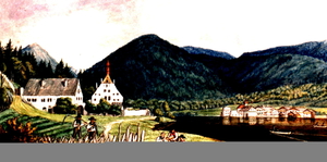 Walchensee mit Klösterl (Öl um 1820)